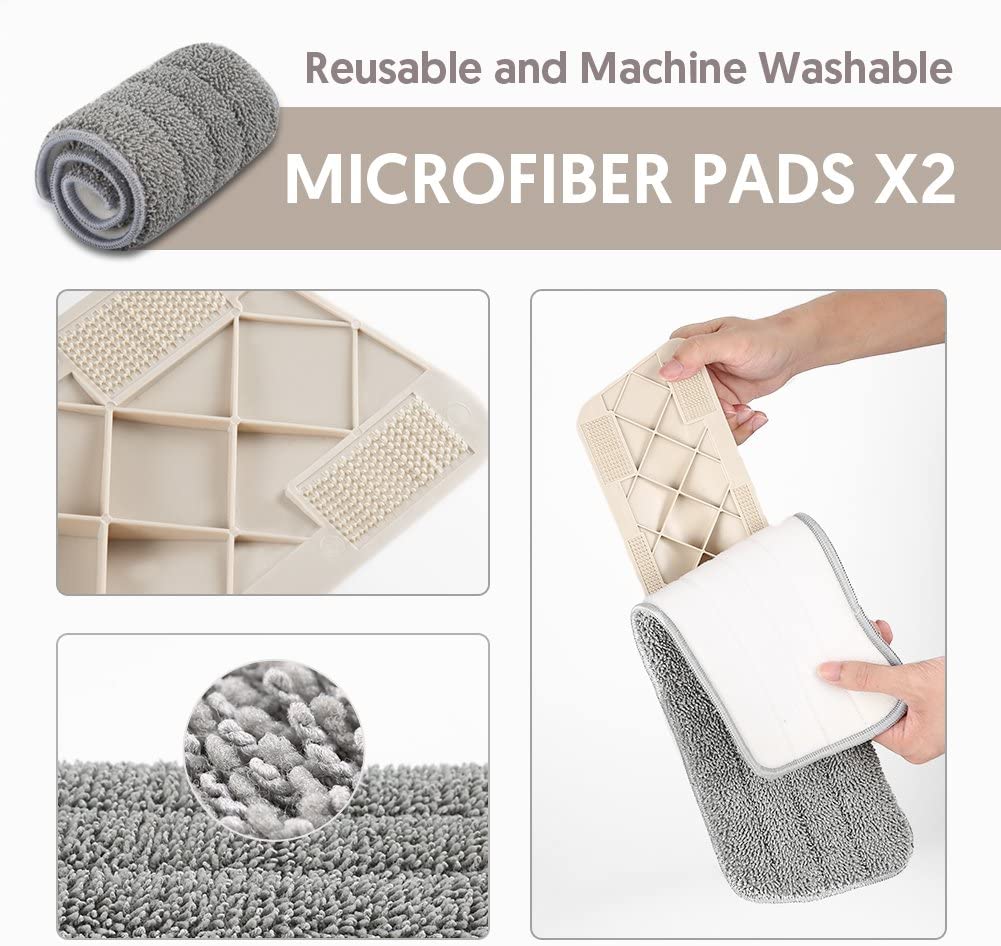 Microfiber Spray Mob Cleaner with 2 Pads and Refillable Bottle – Mobigear