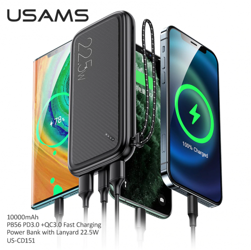 Premium Usams  PD-Fast Charging 10000mah Powerbank - Image 5