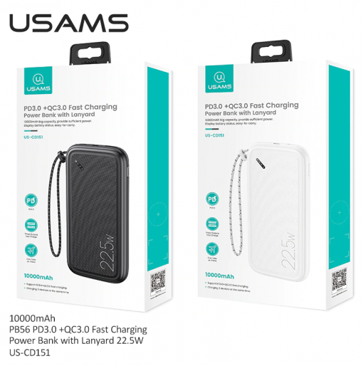 Premium Usams  PD-Fast Charging 10000mah Powerbank - Image 2