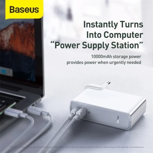 Premium Baseus 10,000mAh Power Bank with 45W GaN Charger with PD QC 3.0 - Image 4