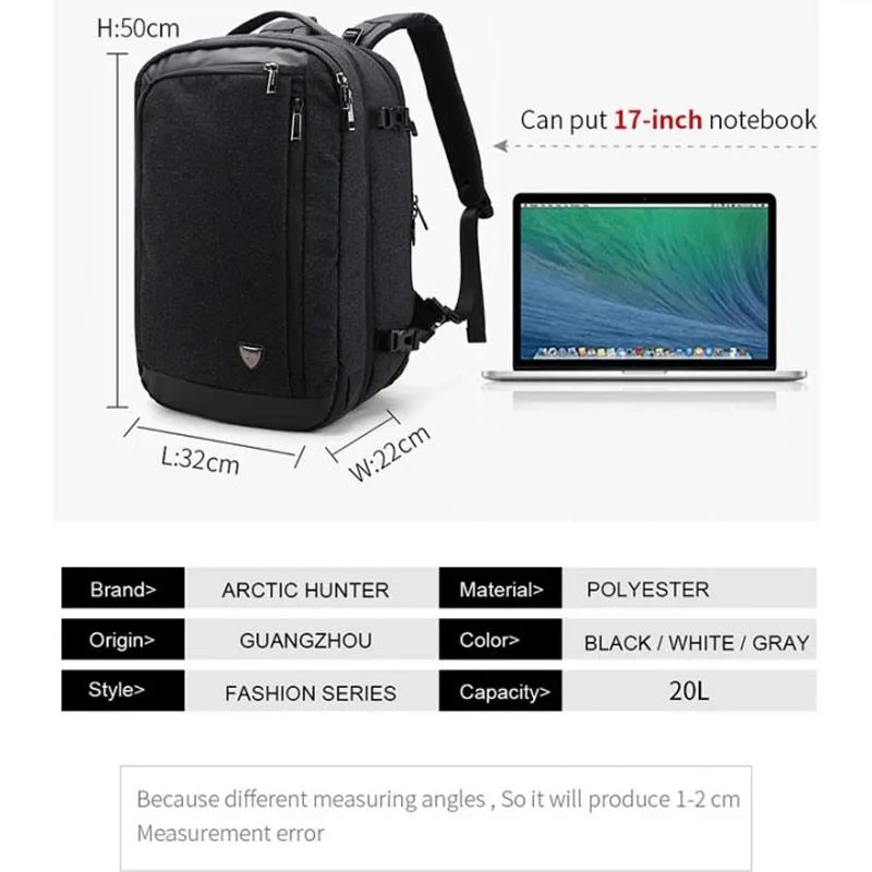 Premium 2 in 1 Detachable Large Capacity Travelling and Laptop Backpack - Image 3