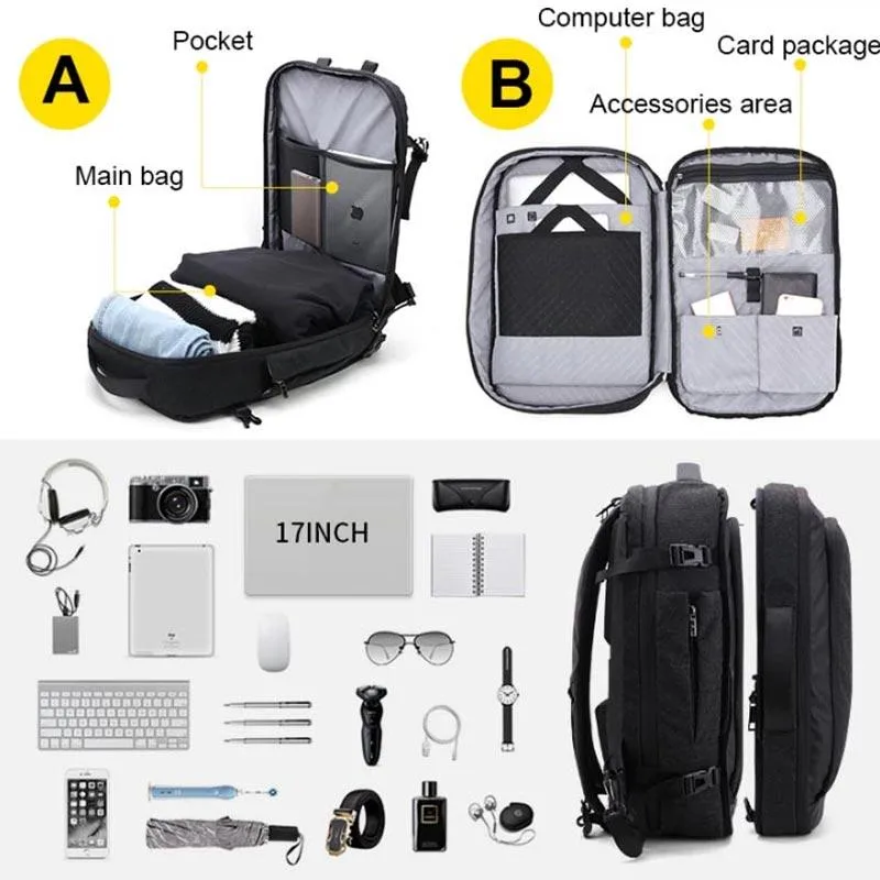Premium 2 in 1 Detachable Large Capacity Travelling and Laptop Backpack - Image 2