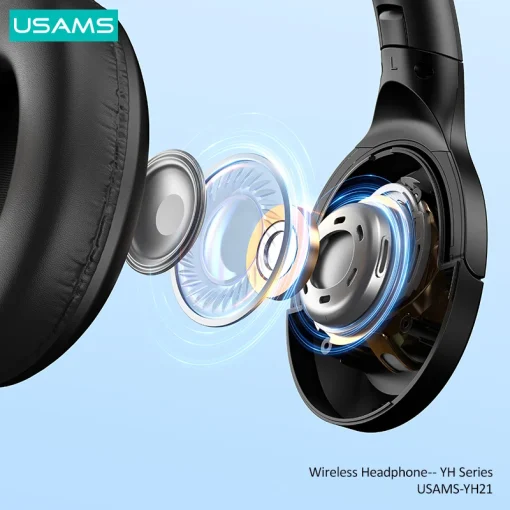 Usams-YH21 EchoBeat Wireless immersive Stereo Headphones - Image 4