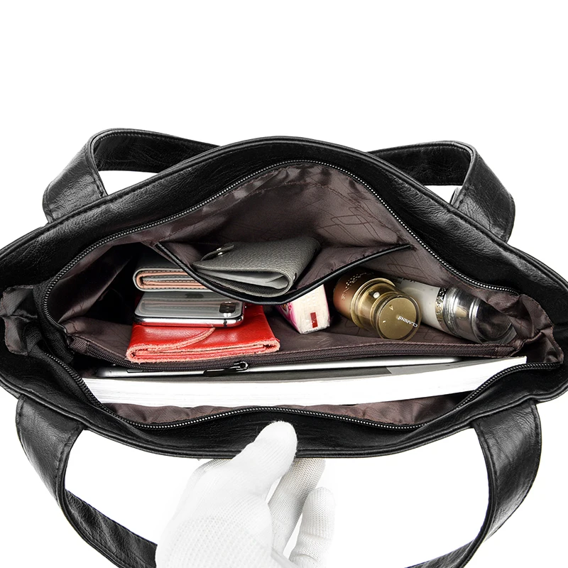 KMFFLY High Quality PU Leather Women's Versatile Medium Capacity Handbag - Image 3