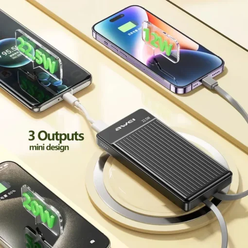 Premium Awei P88K Fast Charging 10,000,mah powerbank - Image 3