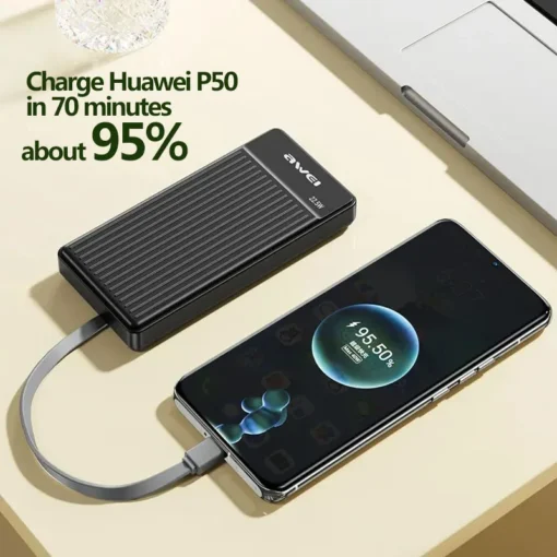 Premium Awei P88K Fast Charging 10,000,mah powerbank - Image 4