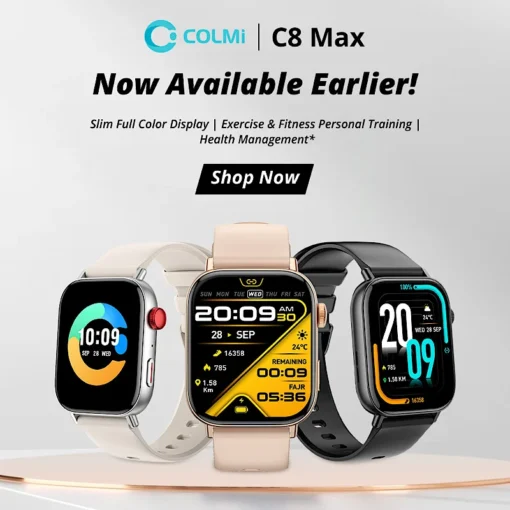 Colmi C8 Max Smart Fitness Watch with Calls SMS Alerts - Image 6