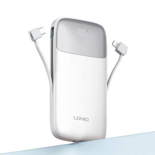 LNDNIO, Fast Charging 20,00mah Powerbank With Inbuilt Cables