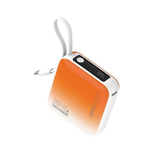Gradient Color Portable Mini 10,000mAh PD 22.5W Power Bank With Built in Type C Cable - Image 4