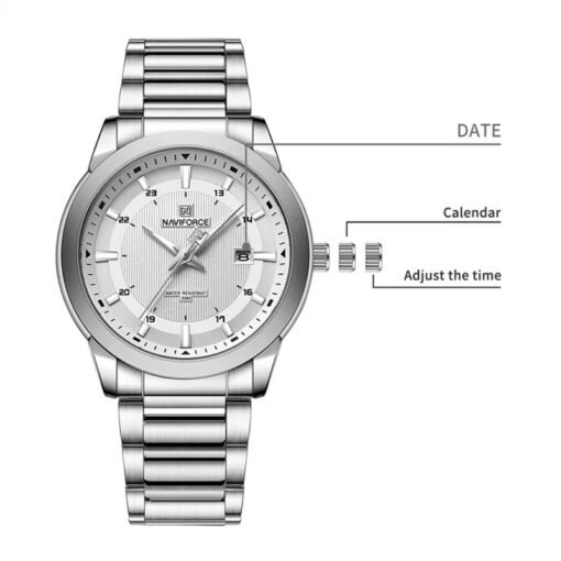 Naviforce 8029 Casual Stainless Steel Mens Quartz Luxury Luminous Wristwatch - Image 3