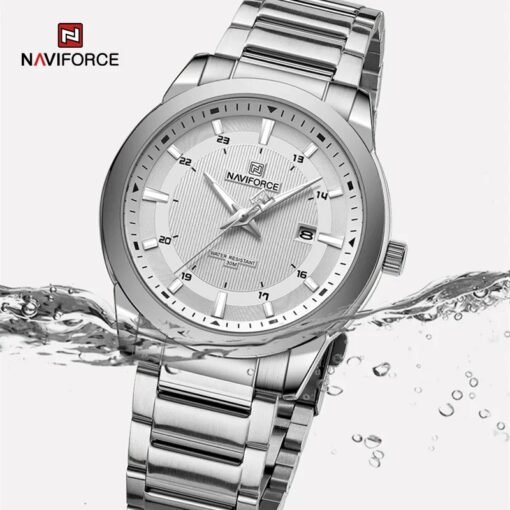 Naviforce 8029 Casual Stainless Steel Mens Quartz Luxury Luminous Wristwatch - Image 4