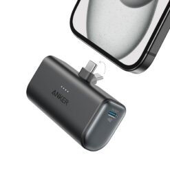 Anker Nano Power Bank (Built-In USB-C Connector) 5000mAh, 22.5W – A1653- Black