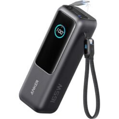 Anker Zolo Power Bank (25,000mAh, 165W, Built-in Retractable Cables) – A1695P11 – Black