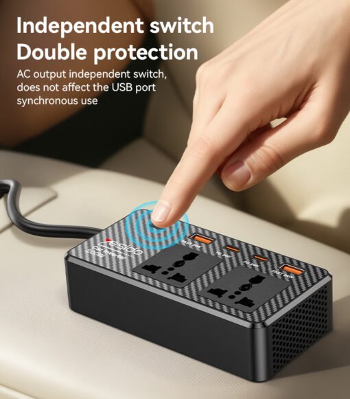 Yesido VC07 Premium 200W PD  Fast Charging Car Inverter - Image 6