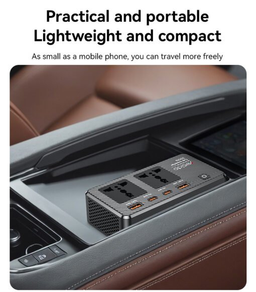 Yesido VC07 Premium 200W PD  Fast Charging Car Inverter - Image 5
