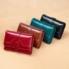 Premium Damski Vintage Design Card holder RFID Genuine Leather Women’s Short Purse