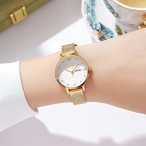 Luxurious SKMEI 1874 Minimalistsic Ladies Waterproof Quartz Wrist Watch - Image 2