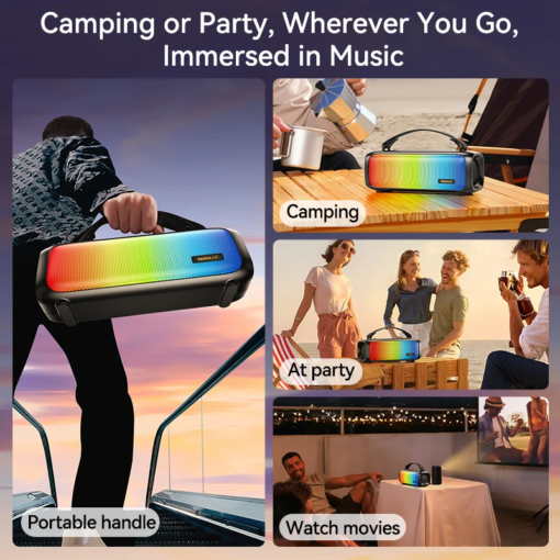 Premium Remax Engine Series RB-M67 Portable Outdoor TWS Wireless Bluetooth Speaker - Image 6
