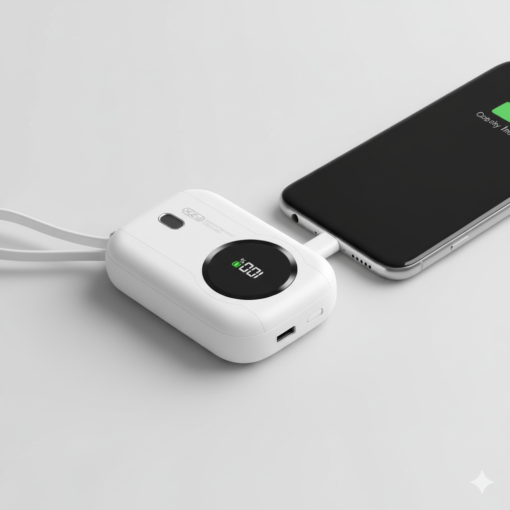 PZX V95 Fast Charging PD 22.5 10,000mAh Mini Portable Powerbank-White - Image 2