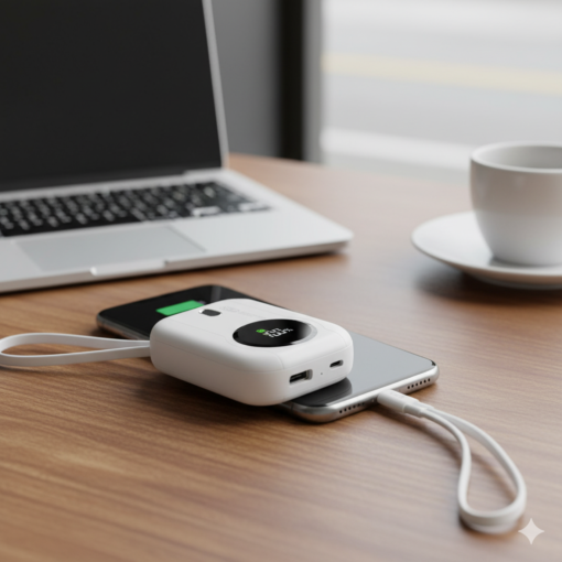 PZX V95 Fast Charging PD 22.5 10,000mAh Mini Portable Powerbank-White - Image 5