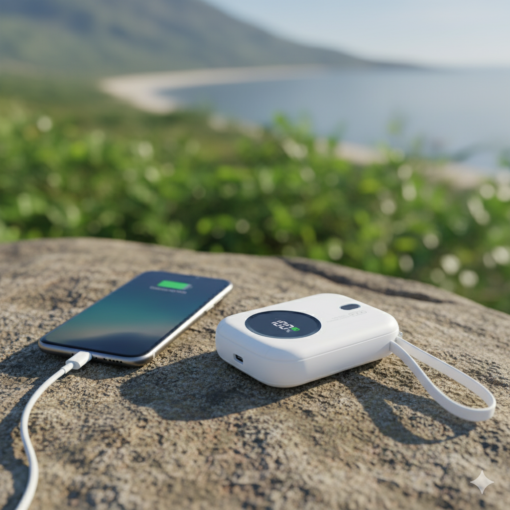PZX V95 Fast Charging PD 22.5 10,000mAh Mini Portable Powerbank-White - Image 6