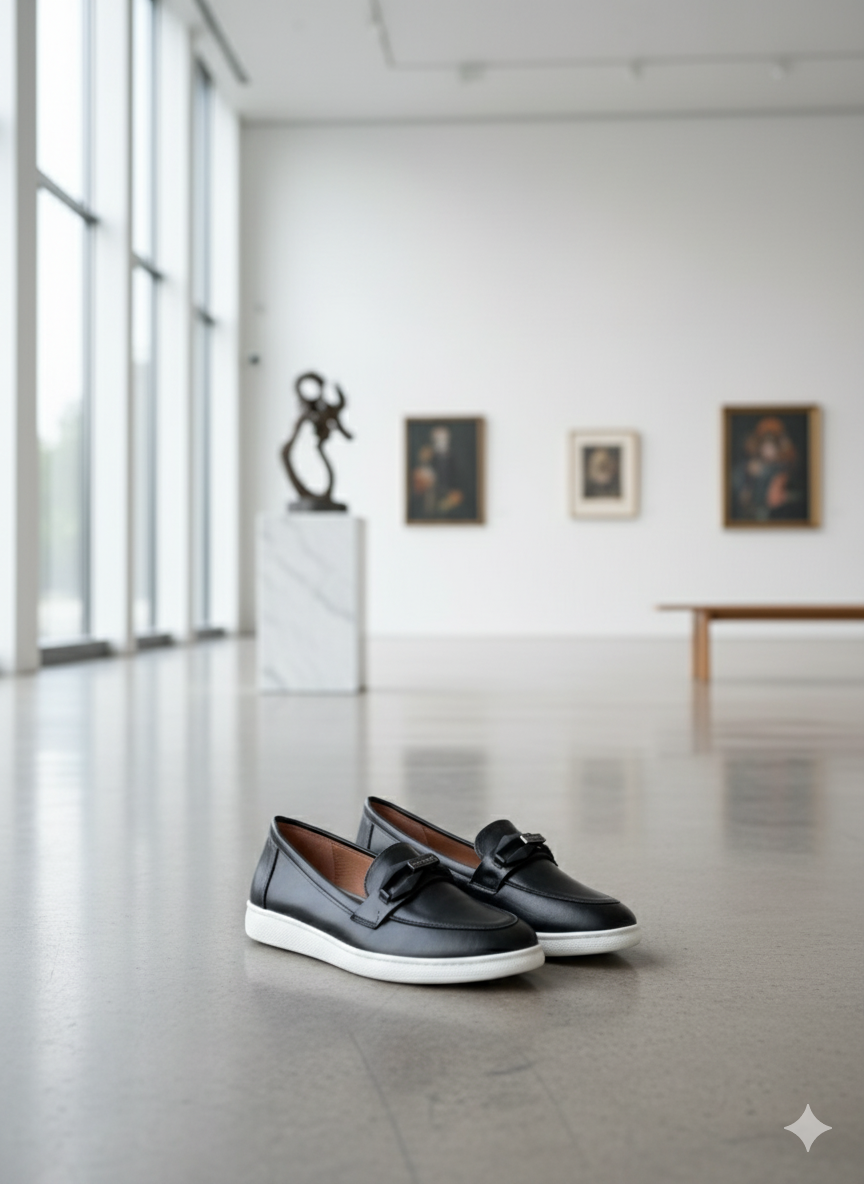 SleekStep Lumina – Women's Premium Obsidian Black Leather Loafers - Image 7