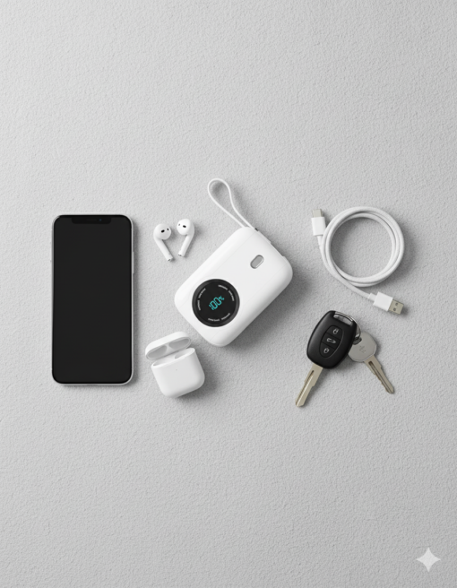 PZX V95 Fast Charging PD 22.5 10,000mAh Mini Portable Powerbank-White - Image 9