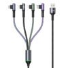 Premium Usams U80 4IN1 Right-angle Woven Fast Charging & Data Cable