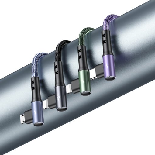 Premium Usams U80 4IN1 Right-angle Woven Fast Charging & Data Cable - Image 5