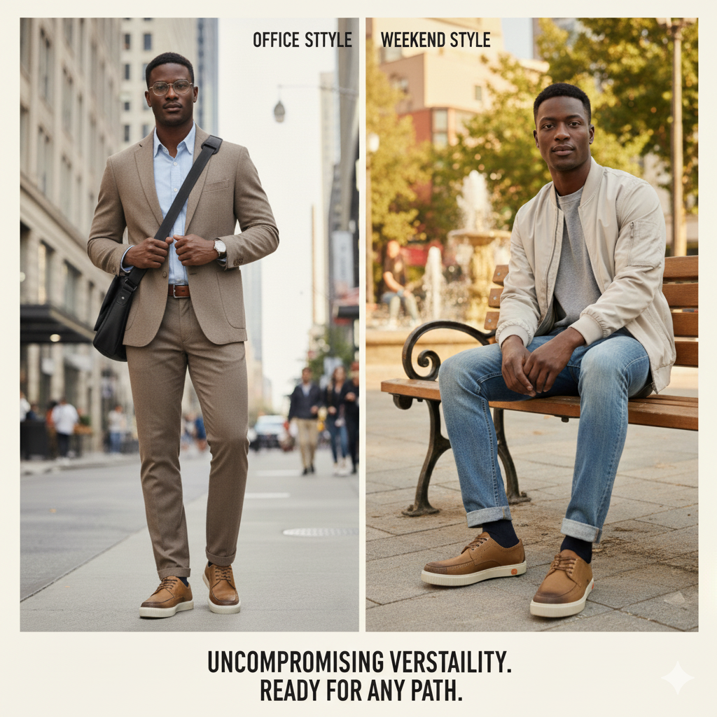 The Crossover Derby | Premium Hybrid Leather Mens Shoes - Image 10