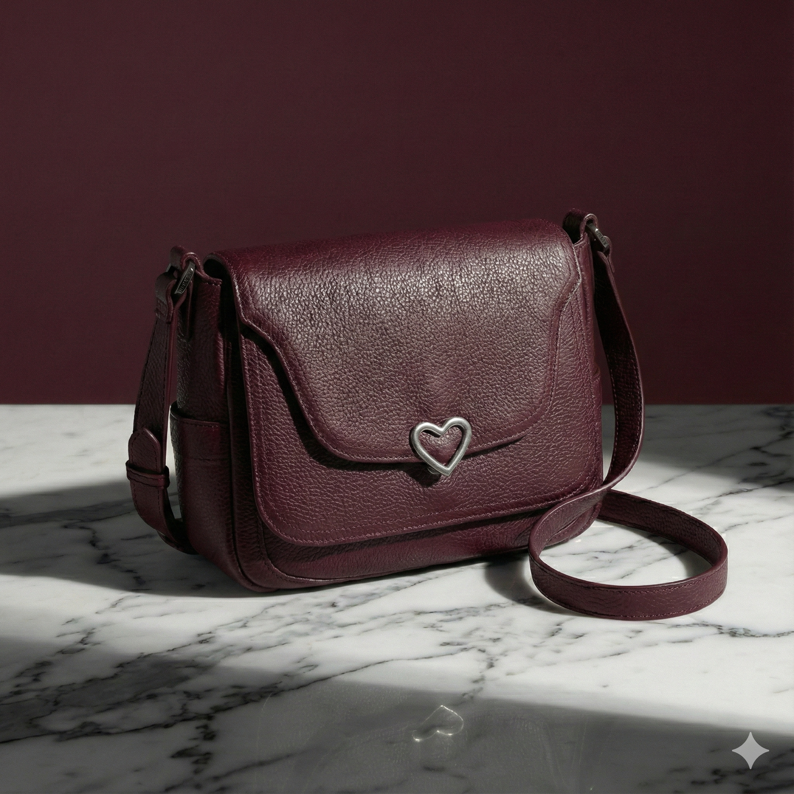 Heartbeat Crossbody Ladies PU Leather Sling Bag