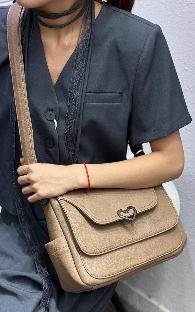 Heartbeat Crossbody Ladies PU Leather Sling Bag - Image 10