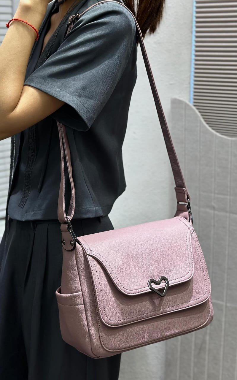 Heartbeat Crossbody Ladies PU Leather Sling Bag - Image 12