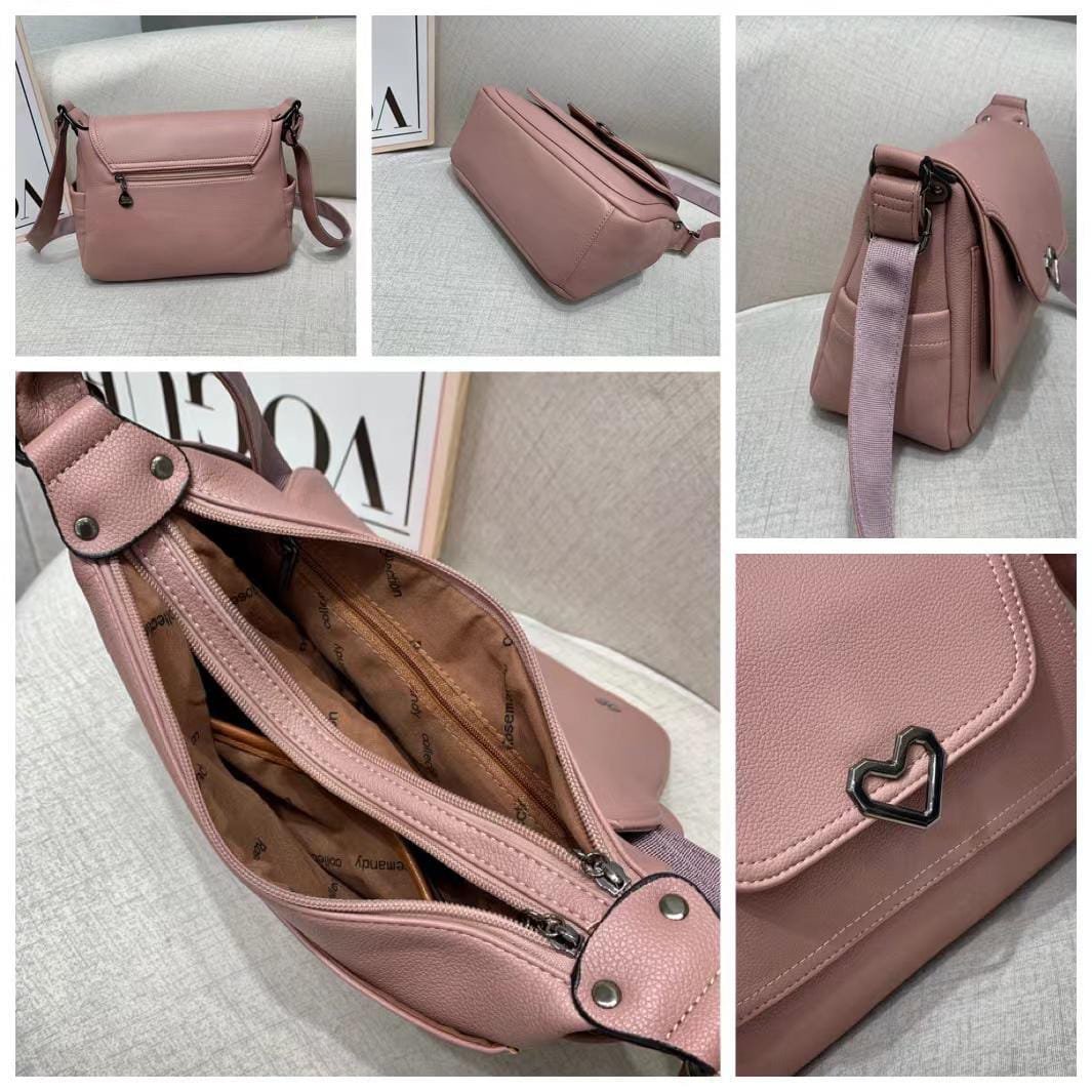 Heartbeat Crossbody Ladies PU Leather Sling Bag - Image 15