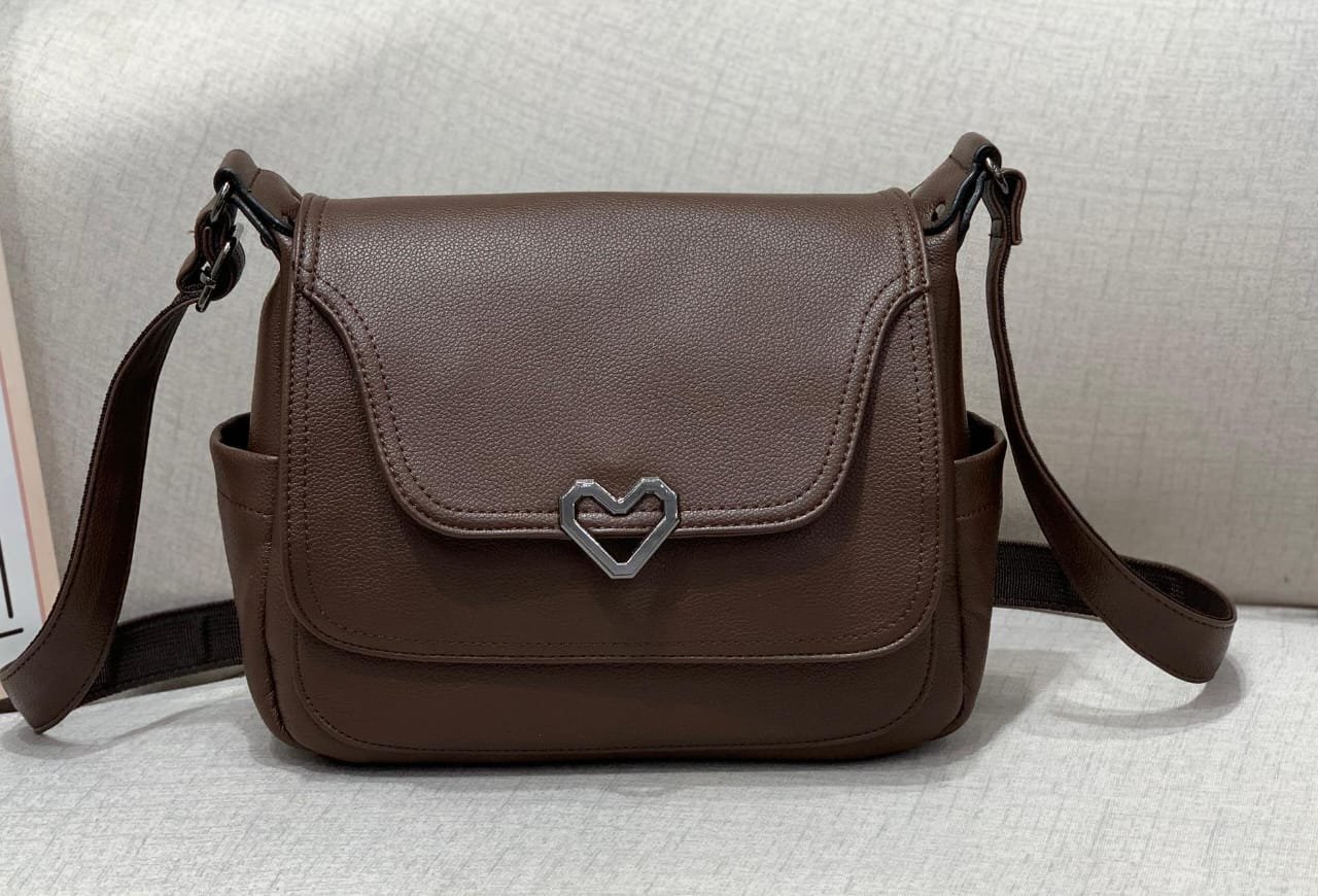 Heartbeat Crossbody Ladies PU Leather Sling Bag - Image 4