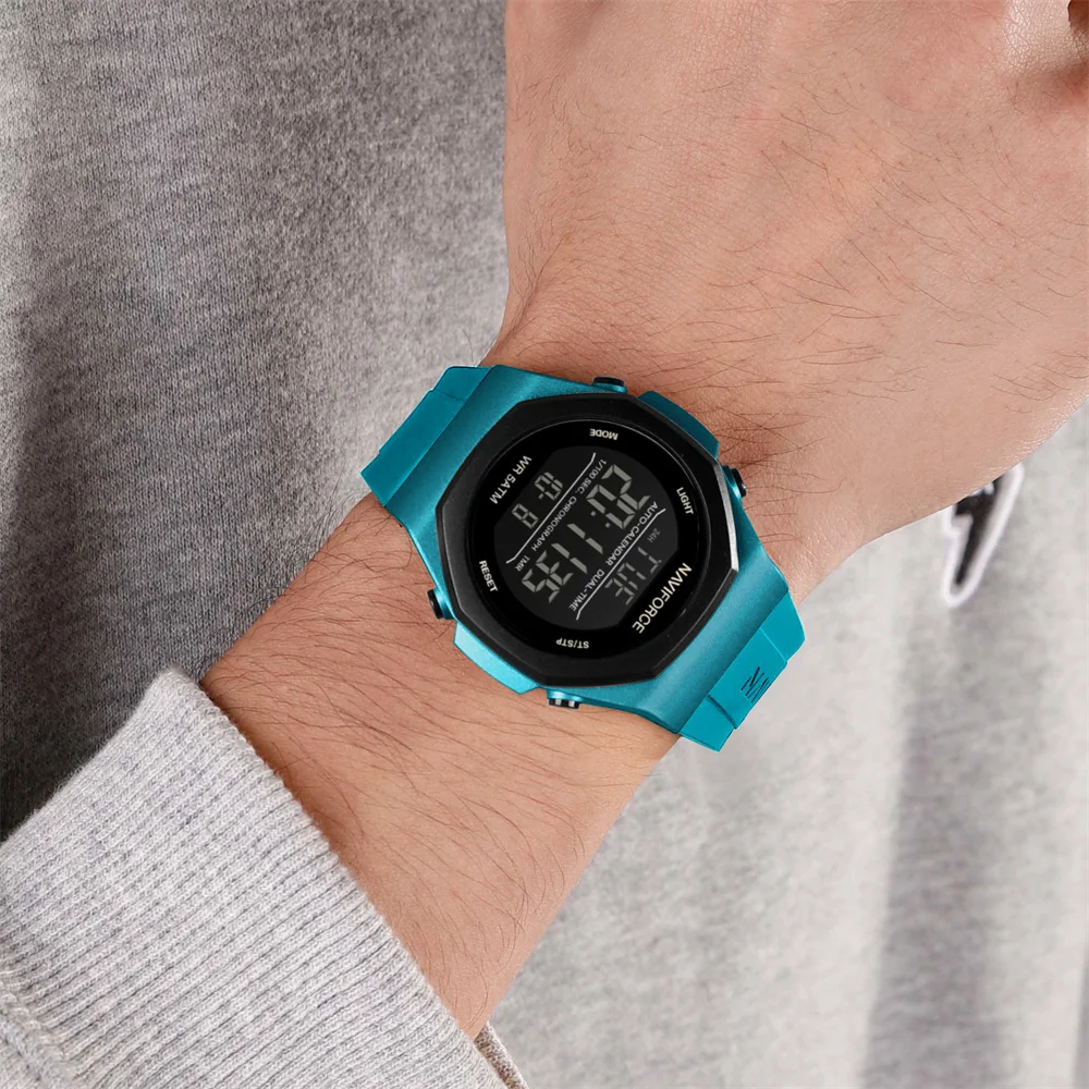 Premium Naviforce NF7117 Waterproof Mens Digital Sports Wrist Watch - Image 2