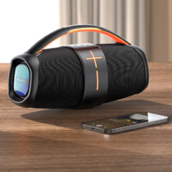 Alternative view of Awei Y887 Waterproof Bluetooth 5.3 Speaker – TWS, Deep Bass, LED Party Lights-Black