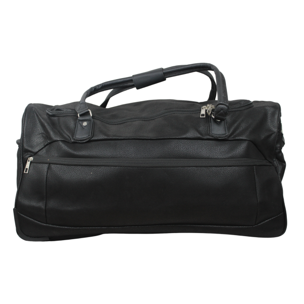 Voyager Pro Large Capacity Genuine Leather Travel Duffel (Wheeled Roller) Bag - Image 7