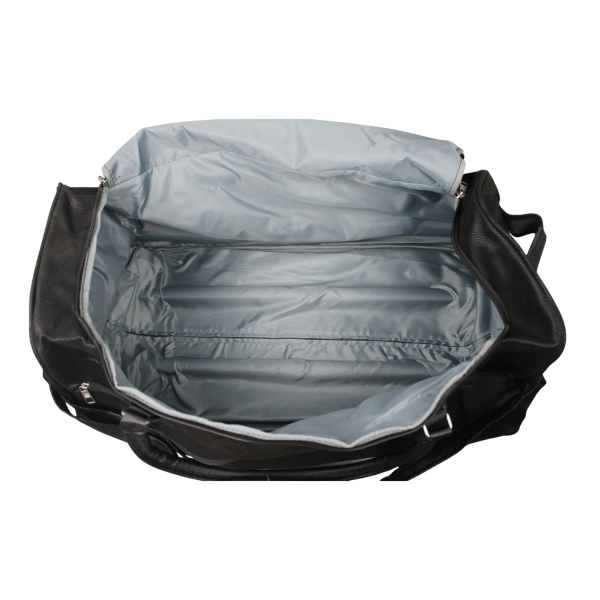 Voyager Pro Large Capacity Genuine Leather Travel Duffel (Wheeled Roller) Bag - Image 9