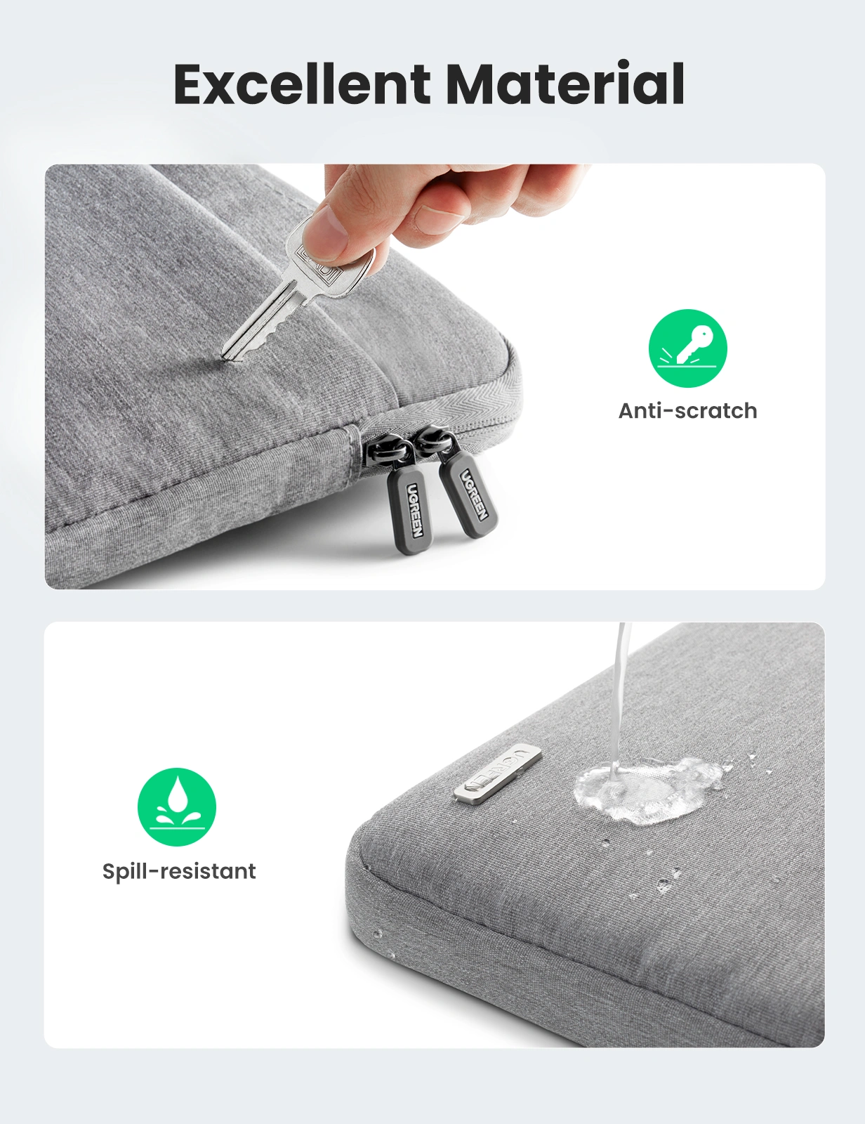 UGREEN EliteGuard Laptop Sleeve Bag (Waterproof | Shockproof | Slim Carry) - Image 7