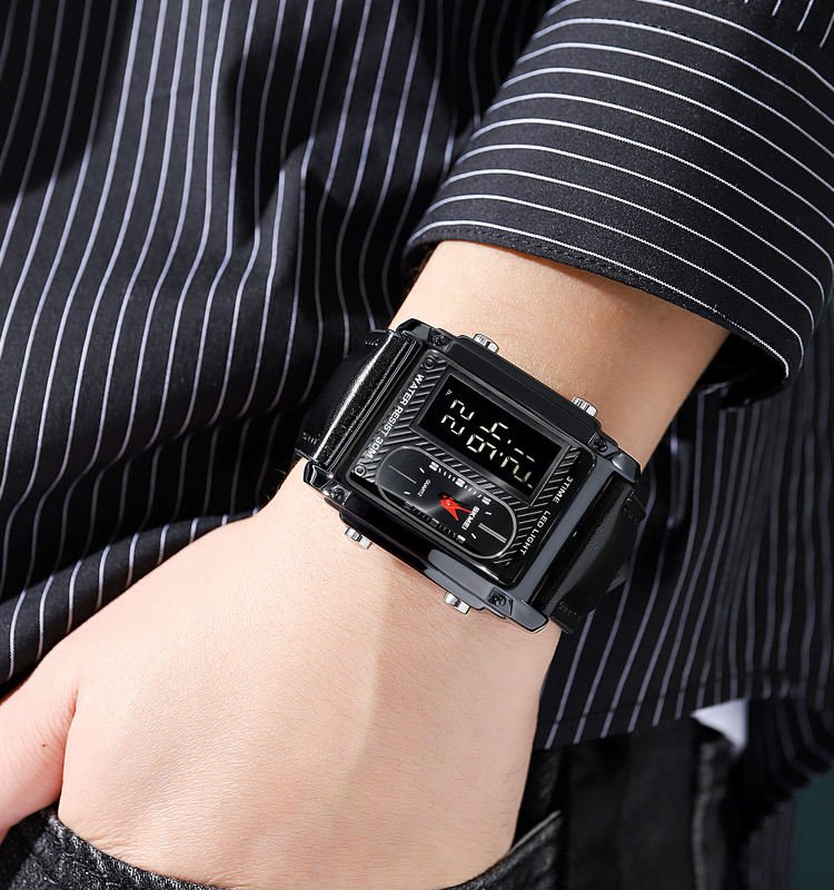 Skmei 1868 Obsidian Fusion Men's Dual-Time Watch - Image 5