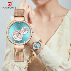 Alternative view of Naviforce 5013 Signature Series: 3D Floral Elegance Women’s Timepiece
