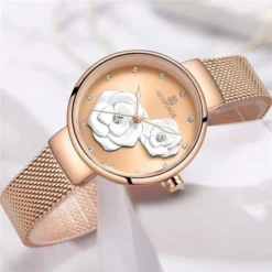 Naviforce 5013 Signature Series: 3D Floral Elegance Women’s Timepiece - Image 4