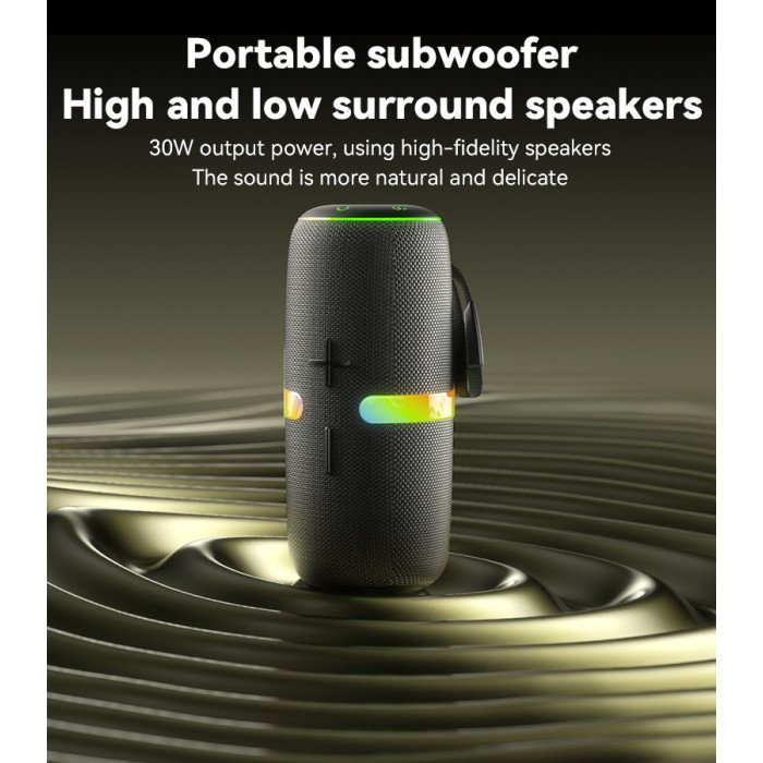 Yesido YSW22 30W Portable Bluetooth Speaker β Powerful Bass, Dynamic LED Lights & Wireless Outdoor Sound - Image 4