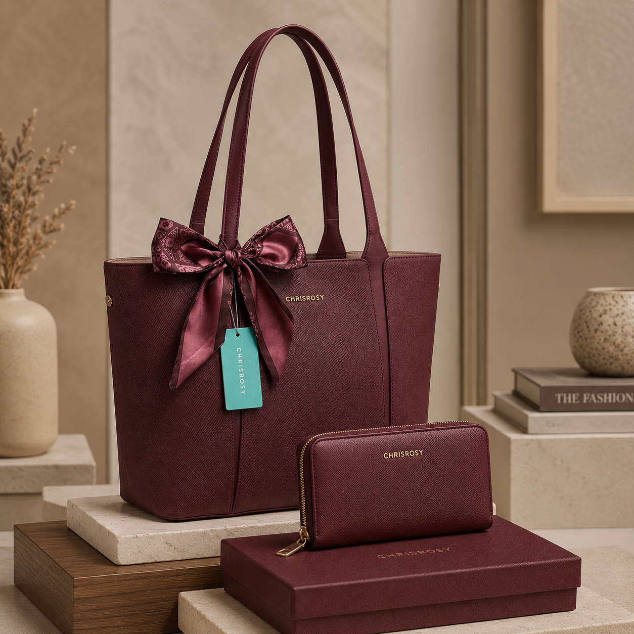 Vivienne ROSY™ Premium 2-Piece Ladies Handbag Set