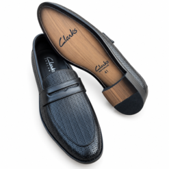 Varello™ Textured  Men's Leather Penny Loafers