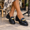 Marielle™ Women's Gold-Detail Glossy Slip-On Loafers