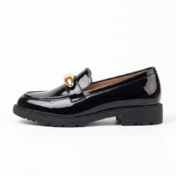 Marielle™ Women's Gold-Detail Glossy Slip-On Loafers - Image 8