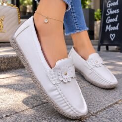 Fleura Flower-Detail Comfort Ladies Loafers - Image 3