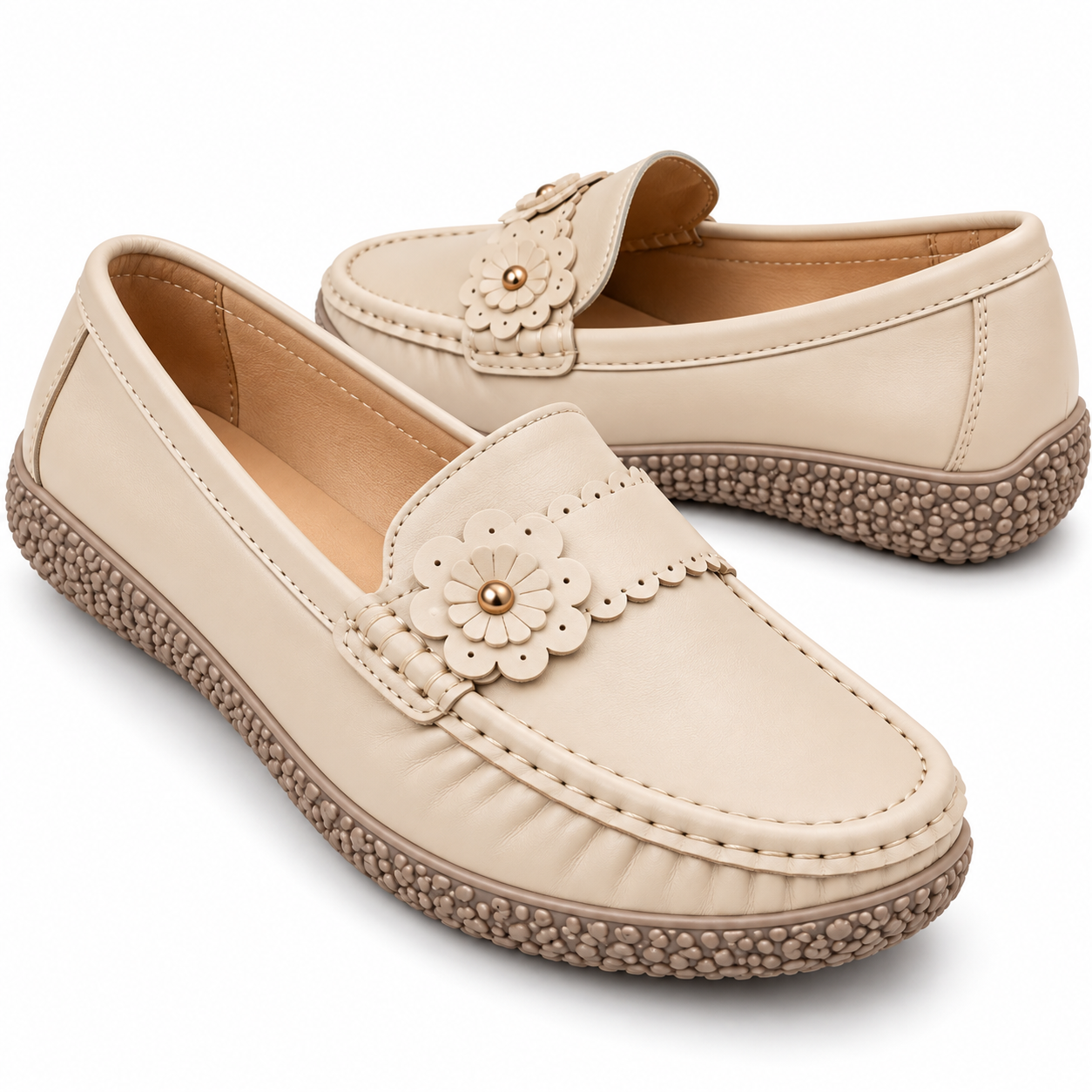 Fleura Flower-Detail Comfort Ladies Loafers - Image 4
